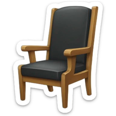 teacher's armchair with a blackboard behind sticker