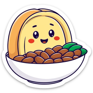 Mexican eating beans sticker