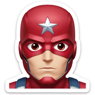 vision marvel portrait with red face from captain america: civil war sticker