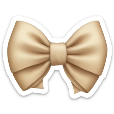Beige bow sticker