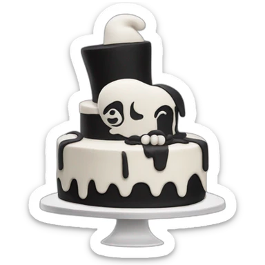 addams family birthday cake sticker