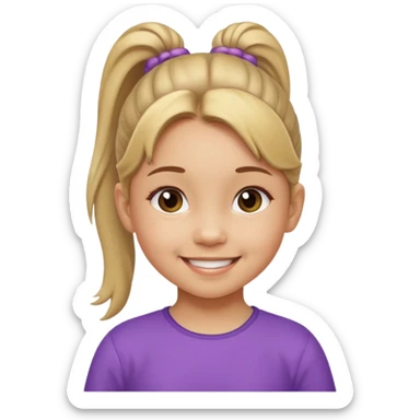 una chica pequeña con una cola  sticker