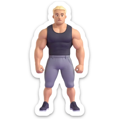 Hun from Teenage Mutant Ninja Turtles, muscular gang leader sticker