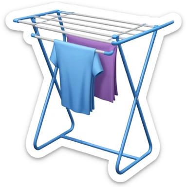 laundry drying rack sticker