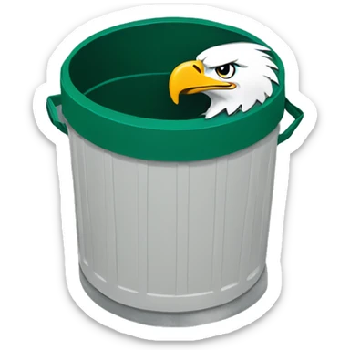 Eagles trash can sticker