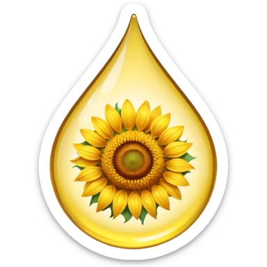 sunflower oil droplet sticker