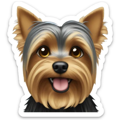 Yorkie dog mischief crook sticker