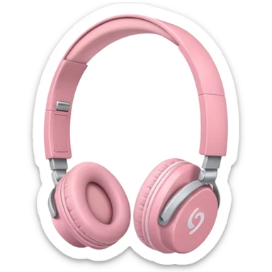 light pink headphones sticker