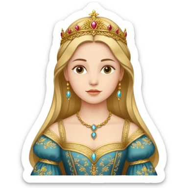  portrait of a Renaissance woman sticker