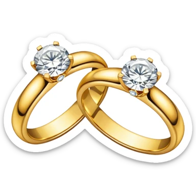 two ndian engagements rings next to each other sticker