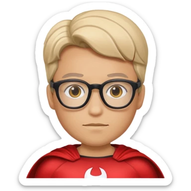 Glasses-Wearing super Heroe sticker