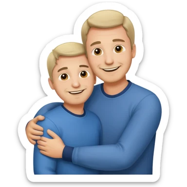 father-in-law and son-in-law hugging sticker