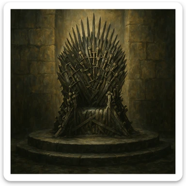 The iron throne, style 7 sticker