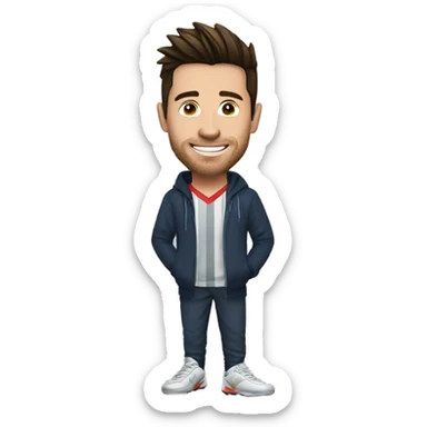 A person wo like Messi and Cristiano ronaldo sticker