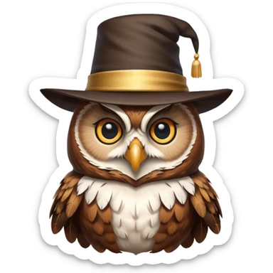 Owl with magician’s hat
 sticker