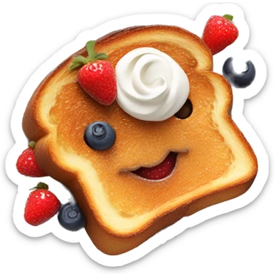 French toast with whipped cream and berries  sticker