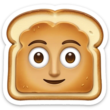 Happy personified Greek toast sticker