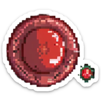 Pale red blood cell next to a normal red blood cell showing anemia comparison sticker