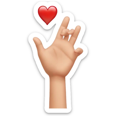 emoji cœur avec les mains et un visage  sticker