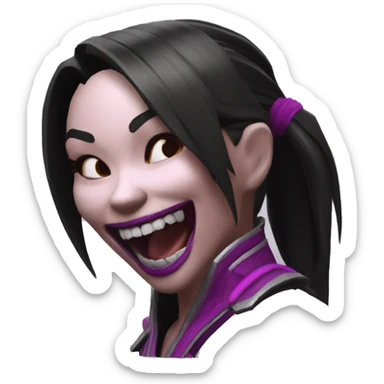 happy mileena from mortal kombat 10 sticker