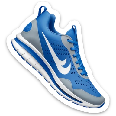 Tiburon con zapatos nike azules sticker