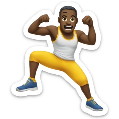 Emoji épuisé et transpirant après avoir fait du sport sticker