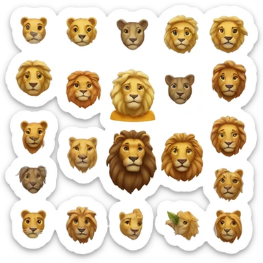 Corazón hecho por un león y una Leona  sticker