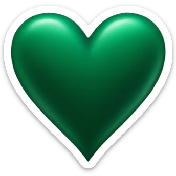 dark green heart sticker