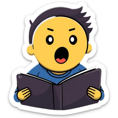 person barging in accidentally with shocked face sticker