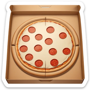 Pizza box is Witten noobini pizza sticker