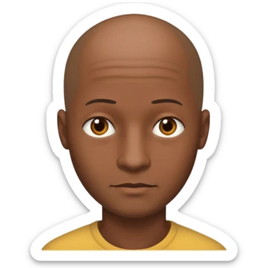 One woman medium length blond highlights hair
One man medium dark skin no hair sticker