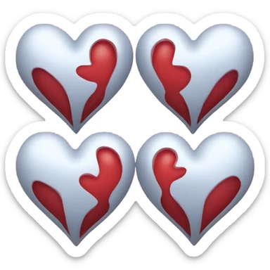 Three pulsing hearts sticker