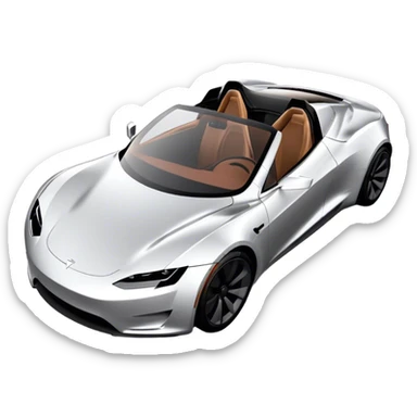 Tesla Roadster - Tesla (Model Year: 2020) (Iconic colour: Silver) sticker