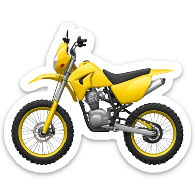 yellow enduro bike sticker