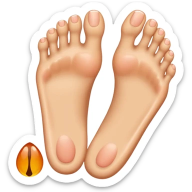 One foot and four toes sticker