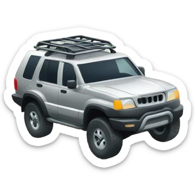 an adventurous SUV passing through dangerous places sticker