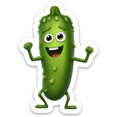 Dancing pickle sticker