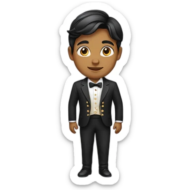 indian boy in formal dress sticker