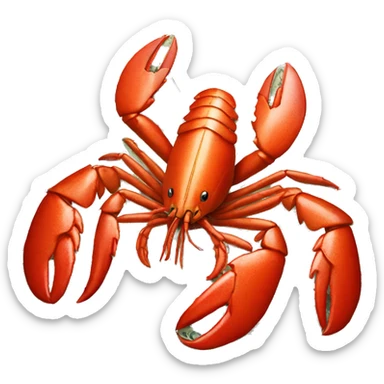 lobster with wings made out of dollar bills and 2d sticker