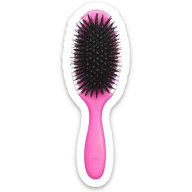 pink princess hair brush sticker