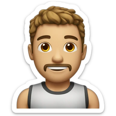 tine guy in gym sticker