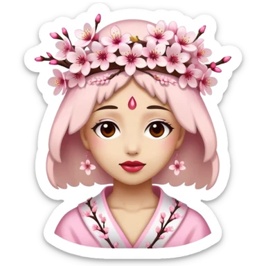 Cherry Blossom-Headdress sticker