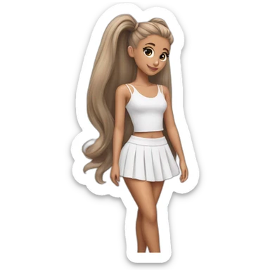 Ariana grande short skirt sticker