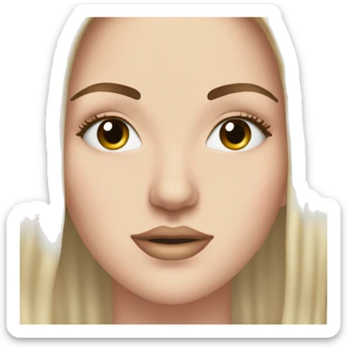 White girl- eyes closed- beauty face mask massage full care sticker