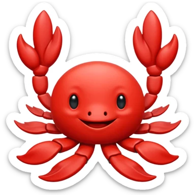 Cangrejo dando las gracias sticker