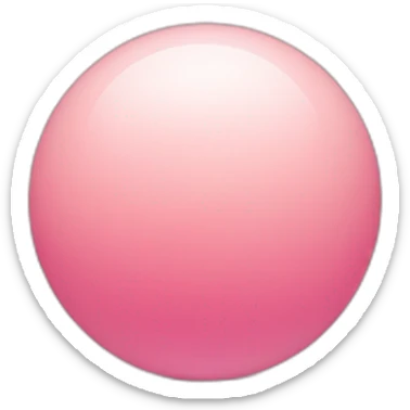 A round, flesh colored ball with a pink dot in the middle of it sticker