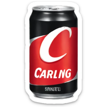 a can of carling sticker