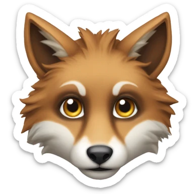 Una Scimmia che abbraccia una volpe sticker