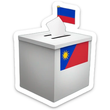 election ballot box with Philippine flag sticker