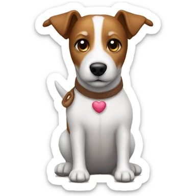 a jack russel wearing a teddy bear costume sticker